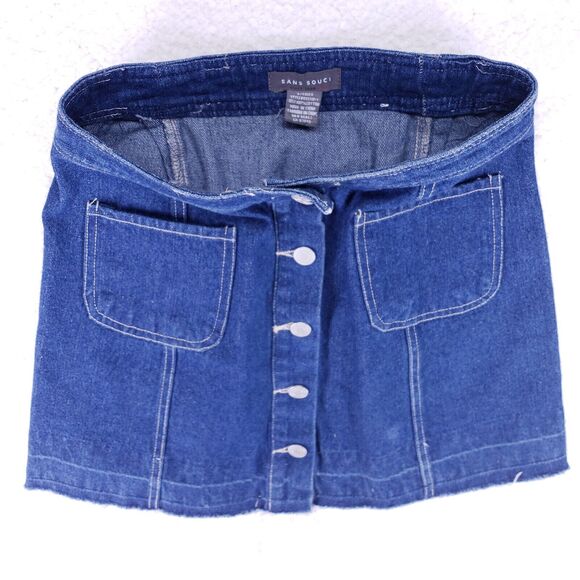 SANS SOUCI Denim Skirt Womens Size S Blue Jean Casual Pants - Picture 5 of 6